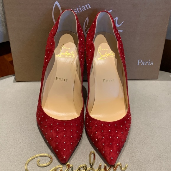 🚫SOLD🚫 Brand New Auth Christian Louboutin Hot Chick Plume Suede Pump - Picture 3 of 7